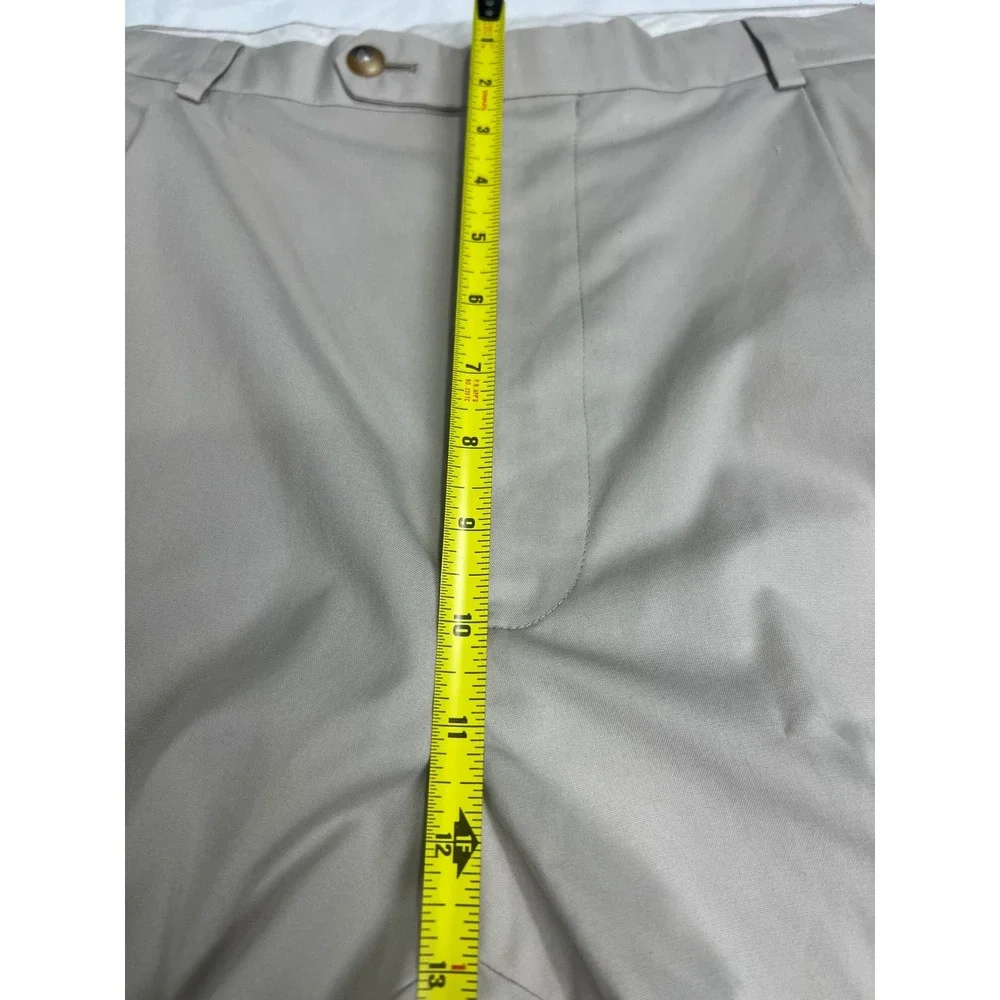 346 Brooks Brothers Chino Pants Mens 40x32 Lt. Khaki Pleated Straight  Pants A38